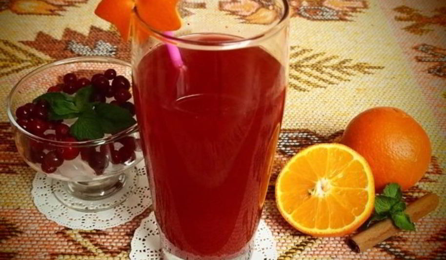 Рецепт клюквенно-апельсинового морс