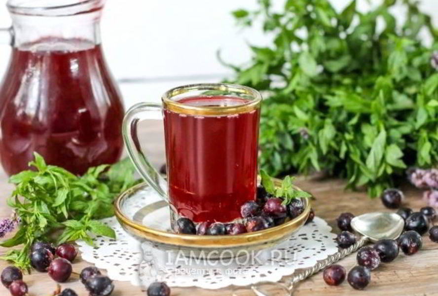 Морс из замороженной черной смородины