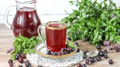 морс из замороженной черной смородины