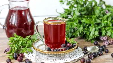 морс из замороженной черной смородины