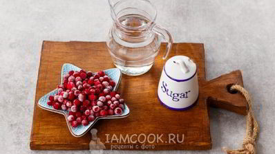 морс из замороженной клюквы