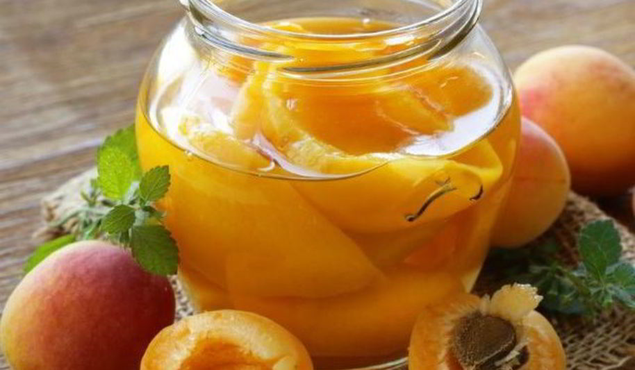 Рецепт персиков в сиропе с мятой