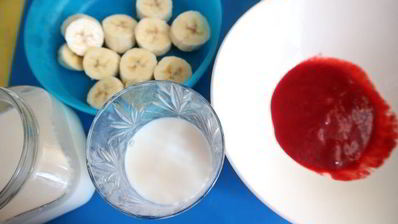 малиновый смузи на миндальном молоке