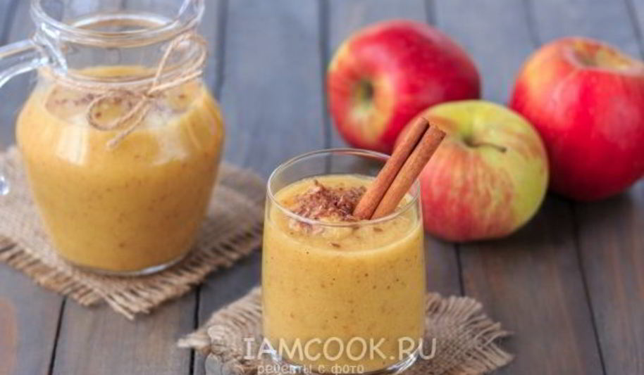 Рецепт смузей из банана и яблок с апельсиновым соком