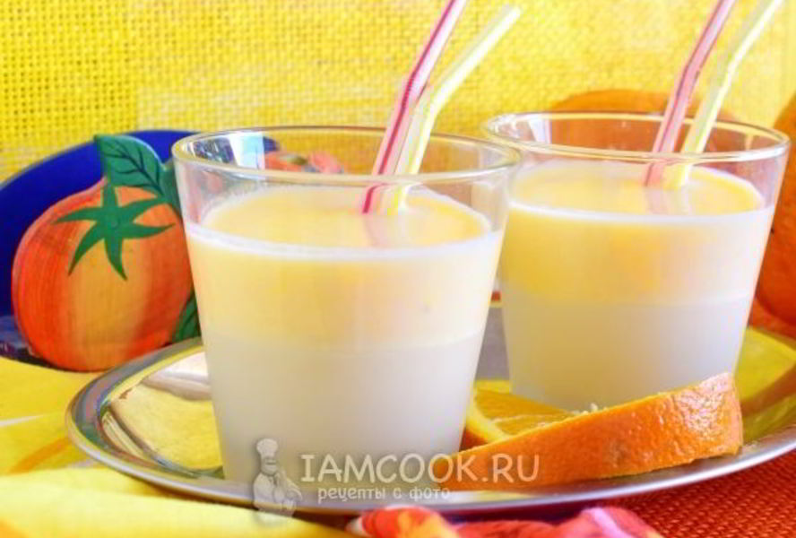 Смузи из кефира с апельсином