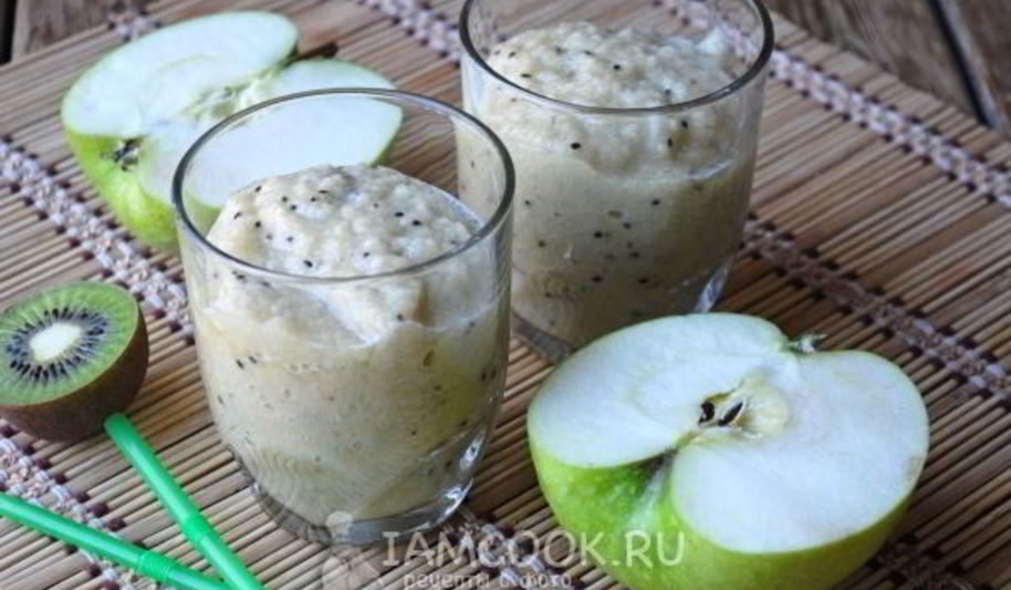 Рецепт смузей из киви, банана и яблока