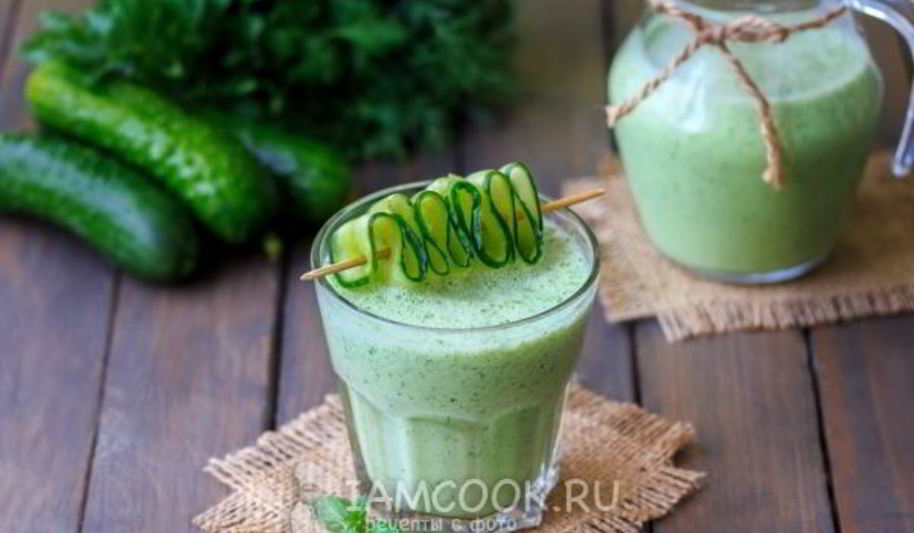 Рецепт смузей из огурца и кефира