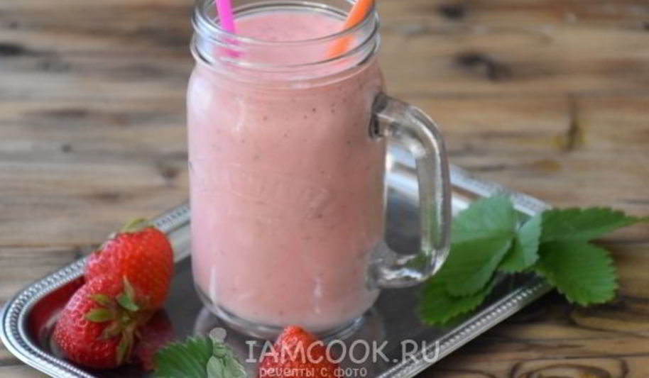 Рецепт смузей клубничный чизкейк