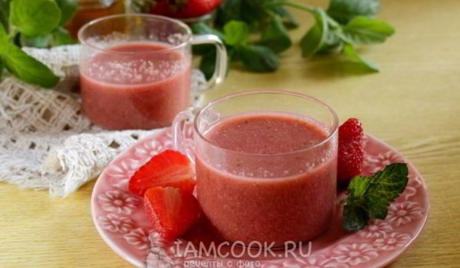 Рецепт смузей с авокадо и клубникой