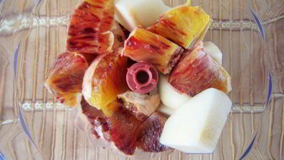 смузи с грушей, апельсином и зеленым чаем