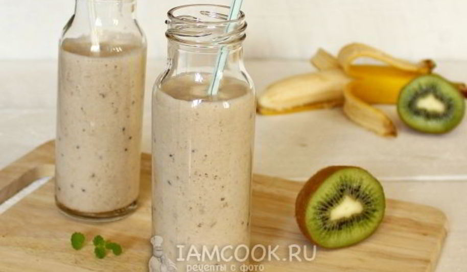 Рецепт смузей с киви, бананом и молоком