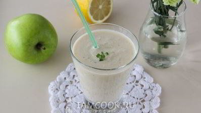 смузи с яблоком и творогом