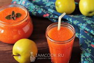 Смузи с яблоком, морковью и имбирем