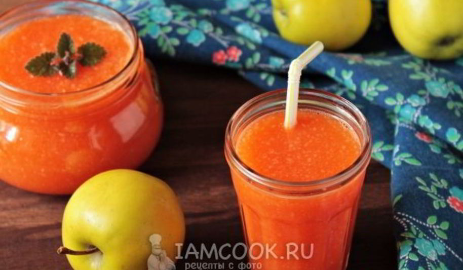 Рецепт смузей с яблоком, морковью и имбирем