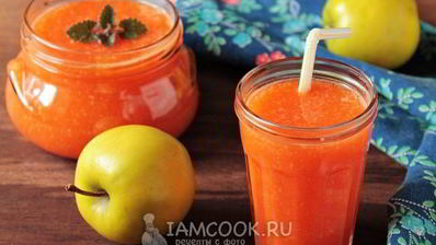 смузи с яблоком, морковью и имбирем