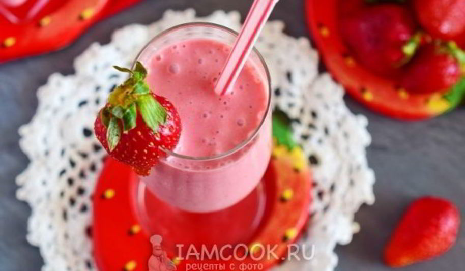 Рецепт смузей с замороженной клубникой