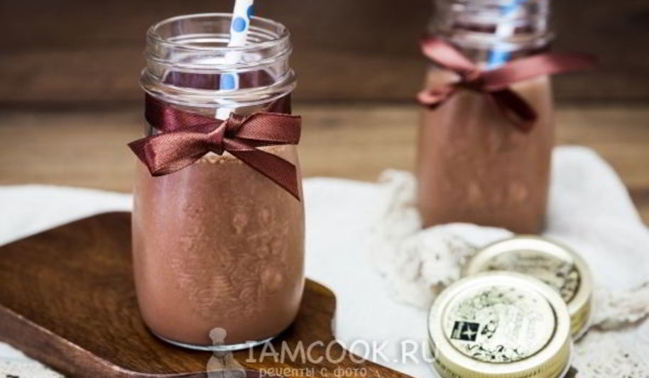 Рецепт творожного смузи с бананом и какао