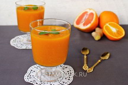 Тыквенно-цитрусовый смузи с имбирем