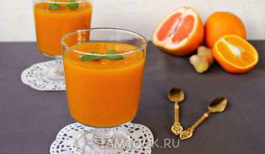 Рецепт тыквенно-цитрусового смузи с имбирем