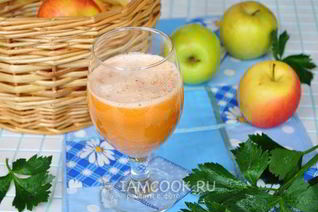 Сок из свежих овощей с яблоком
