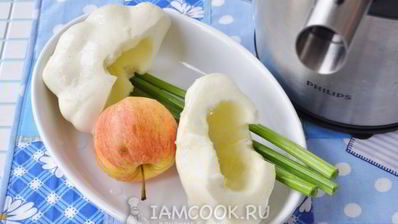 сок из свежих овощей с яблоком