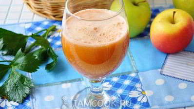 сок из свежих овощей с яблоком