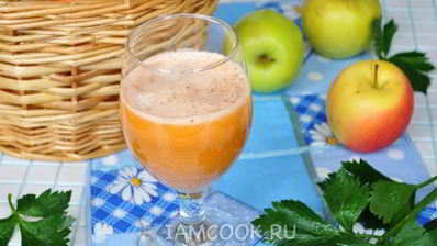 сок из свежих овощей с яблоком