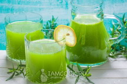 Зеленый коктейль Тархун