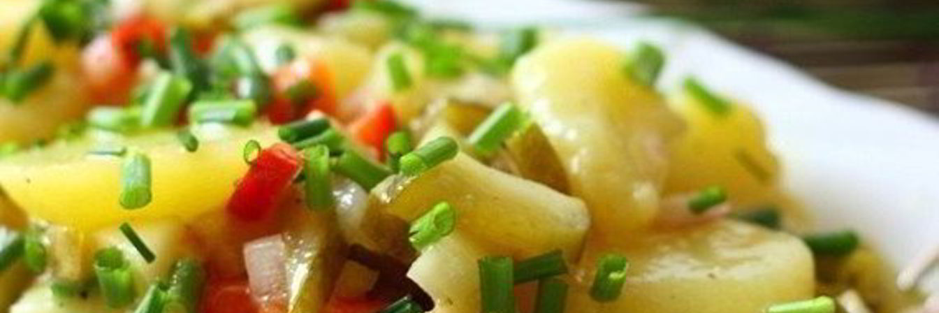 Берлинский картофельный салат с винегретной заправкой