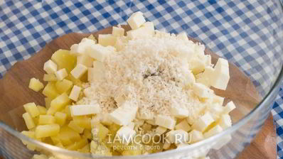 картофельный салат с адыгейским сыром