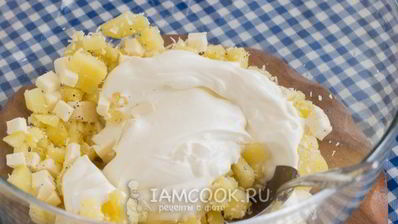 картофельный салат с адыгейским сыром