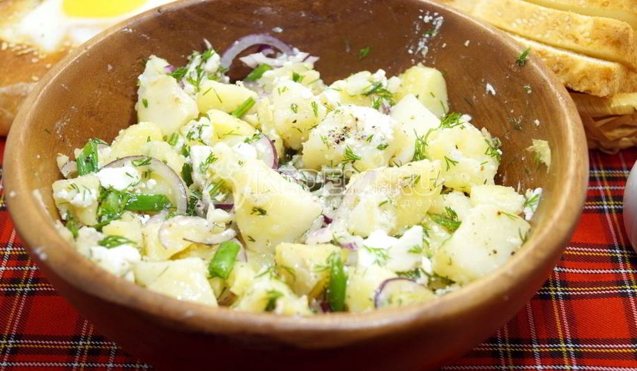Рецепт картофельного салата с брынзой