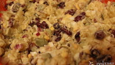 картофельный салат с красной фасолью