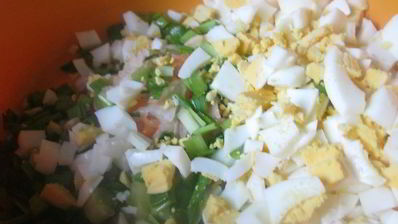 картофельный салат с квашенной капустой