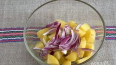 картофельный салат с квашеной капустой