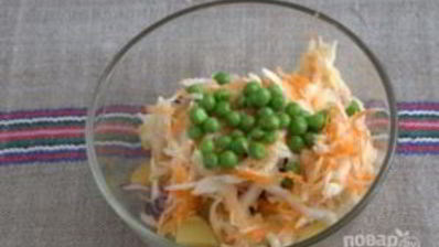 картофельный салат с квашеной капустой