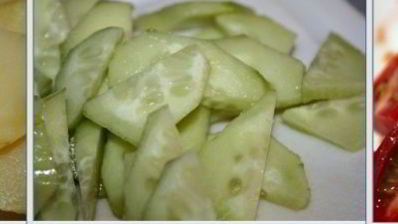 картофельный салат с мясом гирос и дзадзики