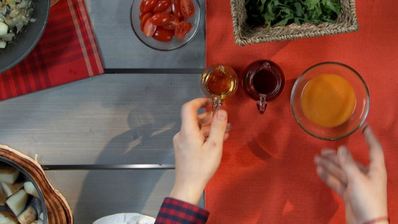 картофельный салат с облепиховой заправкой