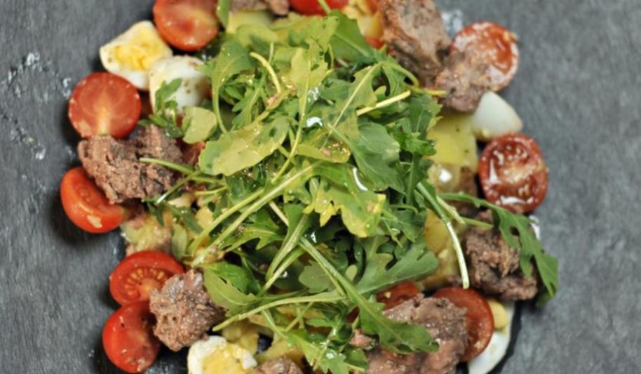 Рецепт картофельного салата с печенью трески