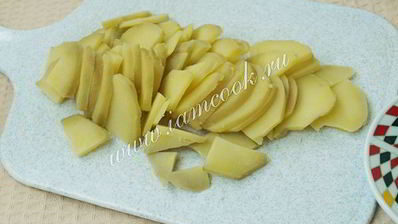 картофельный салат с редисом