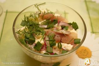 Картофельный салат с селедкой