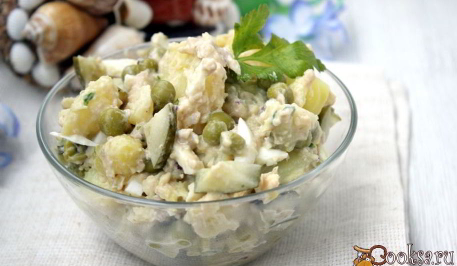Рецепт картофельного салата с тунцовым соусом