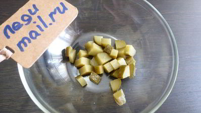 картофельный салат с жареными шампиньонами