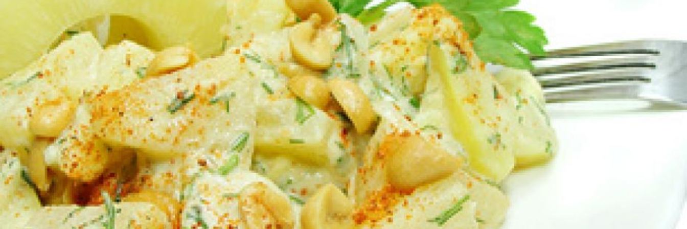 Немецкий картофельный салат с ананасами