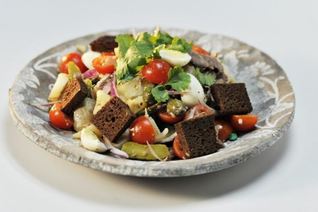 Новогодний картофельный салат с говядиной