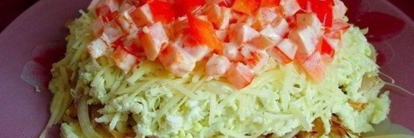 Простой картофельный салат с сыром