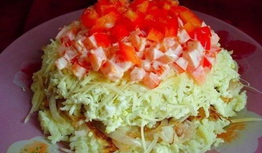 Рецепт простого картофельного салата с сыром