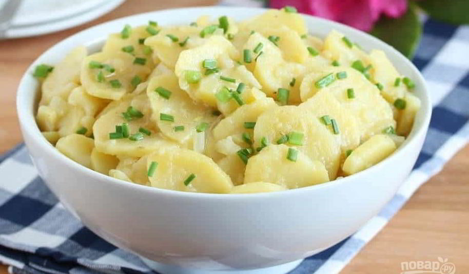 Рецепт салата из картофеля и лука