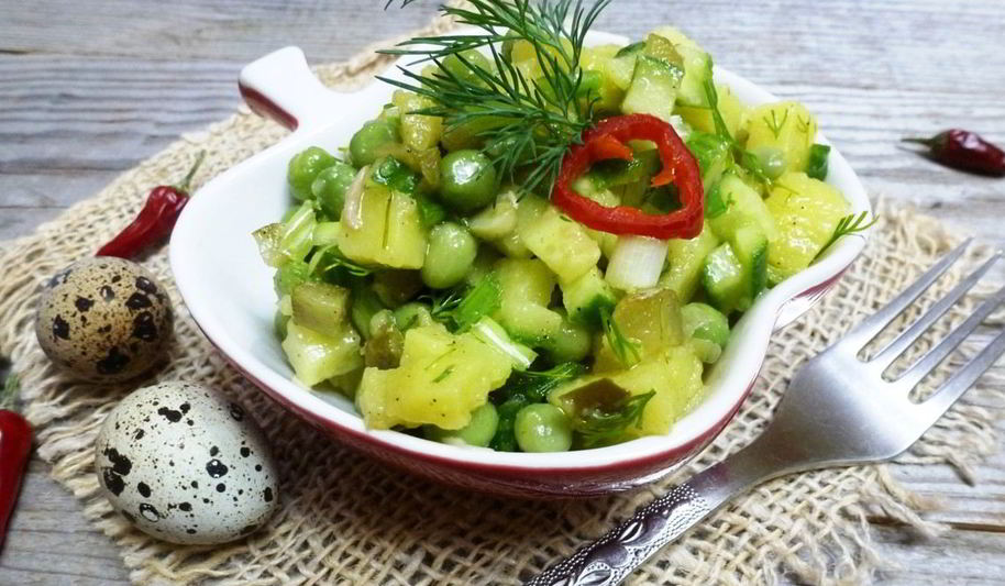 Рецепт салата из картофеля и огурцов
