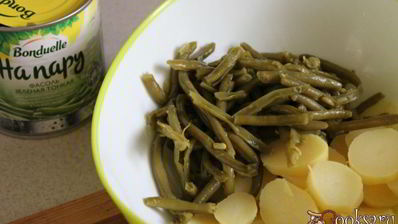 салат из молодого картофеля со стручковой фасолью